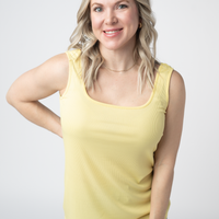 IN STOCK Rachel Ribbed Tank - Yellow FINAL SALE