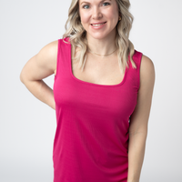 IN STOCK Rachel Ribbed Tank - Hot Pink FINAL SALE
