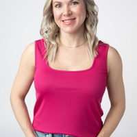 IN STOCK Rachel Ribbed Tank - Hot Pink FINAL SALE