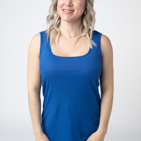 IN STOCK Rachel Ribbed Tank - Royal Blue FINAL SALE