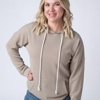 IN STOCK Kacey Ribbed Hoodie - Mocha