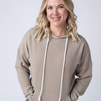 IN STOCK Kacey Ribbed Hoodie - Mocha