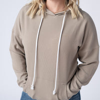 IN STOCK Kacey Ribbed Hoodie - Mocha