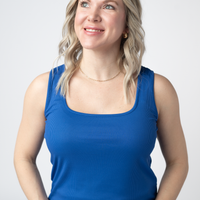 IN STOCK Rachel Ribbed Tank - Royal Blue FINAL SALE