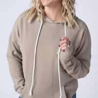 IN STOCK Kacey Ribbed Hoodie - Mocha