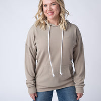 IN STOCK Kacey Ribbed Hoodie - Mocha