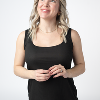 IN STOCK Rachel Ribbed Tank - Black