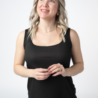 IN STOCK Rachel Ribbed Tank - Black FINAL SALE