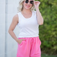IN STOCK Weslie Waffle Shorts - Pink