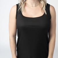 IN STOCK Rachel Ribbed Tank - Black