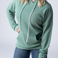 IN STOCK Kacey Ribbed Hoodie - Sage