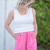 IN STOCK Weslie Waffle Shorts - Pink