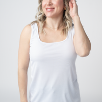 IN STOCK Rachel Ribbed Tank - White FINAL SALE