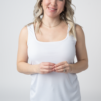 IN STOCK Rachel Ribbed Tank - White FINAL SALE