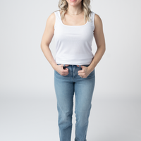 IN STOCK Rachel Ribbed Tank - White FINAL SALE