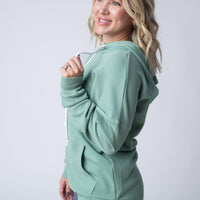 IN STOCK Kacey Ribbed Hoodie - Sage