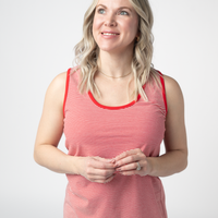 IN STOCK Micro Striped Tank - Red FINAL SALE