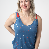 IN STOCK Poppy Tank - Blue Freedom Stars FINAL SALE