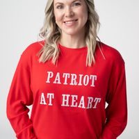 IN STOCK Corrine Embroidered Pullover Top - Patriot at Heart FINAL SALE
