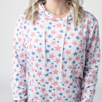 IN STOCK Hailey Pullover Hoodie - American Stars and Stripes