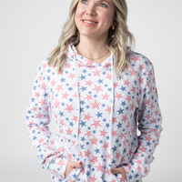 IN STOCK Hailey Pullover Hoodie - American Stars and Stripes