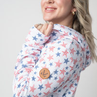 IN STOCK Hailey Pullover Hoodie - American Stars and Stripes
