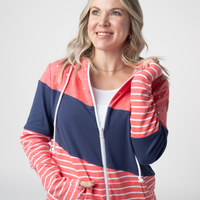IN STOCK Colorblock Fullzip - Liberty Stars, Navy, and Stripes Trio FINAL SALE