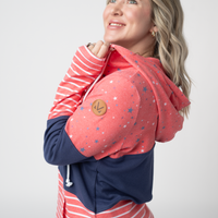 IN STOCK Colorblock Fullzip - Liberty Stars, Navy, and Stripes Trio FINAL SALE