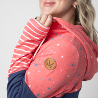 IN STOCK Colorblock Fullzip - Liberty Stars, Navy, and Stripes Trio FINAL SALE