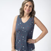 IN STOCK Noelle Tank - Navy Liberty Stars FINAL SALE