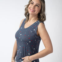 IN STOCK Noelle Tank - Navy Liberty Stars FINAL SALE