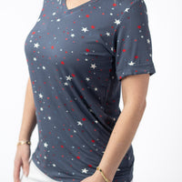 IN STOCK Sophie Top - Blue Liberty Stars FINAL SALE