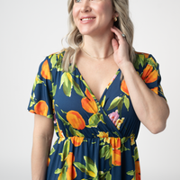 IN STOCK Harley High-Low Dress - Navy Citrus FINAL SALE