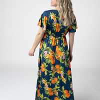 IN STOCK Harley High-Low Dress - Navy Citrus FINAL SALE