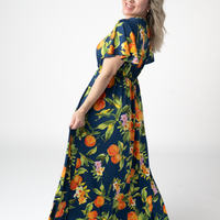 IN STOCK Harley High-Low Dress - Navy Citrus FINAL SALE