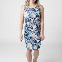 IN STOCK Mariah Ribbed Dress - Daisy Blues FINAL SALE