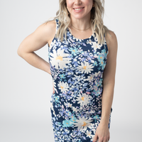 IN STOCK Mariah Ribbed Dress - Daisy Blues FINAL SALE