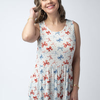 IN STOCK Renee Ruffle Tank Top - American Bows FINAL SALE