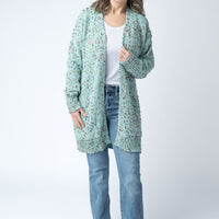 IN STOCK Carly Confetti Dot Cardigan - Aqua Blue