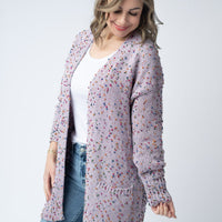 IN STOCK Carly Confetti Dot Cardigan - Lavender