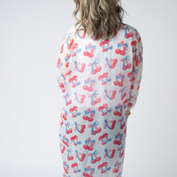 IN STOCK Patriotic Cherries Kimono FINAL SALE
