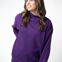 IN STOCK Marley Mock Neck Sweatshirt - Purple