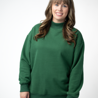 IN STOCK Marley Mock Neck Sweatshirt - Forest Green