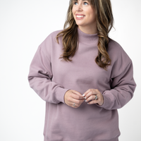 IN STOCK Marley Mock Neck Sweatshirt - Mauve