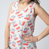 IN STOCK Noelle Tank - Patriotic Cherries FINAL SALE