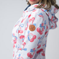 IN STOCK Hailey Pullover Hoodie - Patriotic Cherries