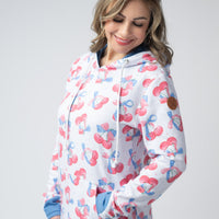 IN STOCK Hailey Pullover Hoodie - Patriotic Cherries