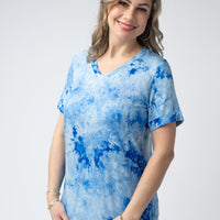 IN STOCK Sophie Top - Blue Tie Dye FINAL SALE