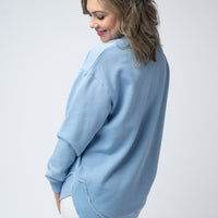 IN STOCK Vintage Wash Pullover - Dusty Blue