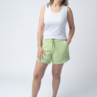 IN STOCK French Terry Stevie Shorts - Spring Leaf